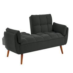 Newly Designed Linen Sofa Furniture With Adjustable Backrest Dark Gray