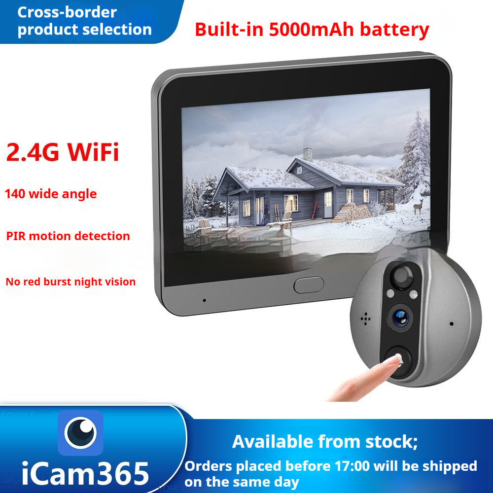 Night Vision Digital Door Viewer Video Doorbell Surveillance Camera 3MP