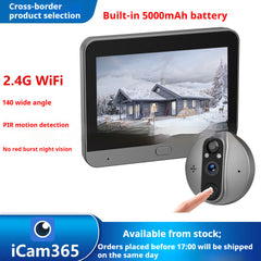 Night Vision Digital Door Viewer Video Doorbell Surveillance Camera 3MP