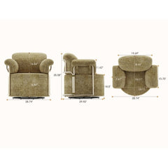 360 Degree Barrel Swivel Accent Sofa Chair