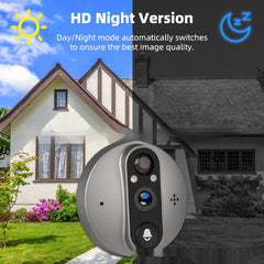 Night Vision Digital Door Viewer Video Doorbell Surveillance Camera 3MP