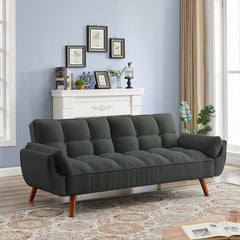 Newly Designed Linen Sofa Furniture With Adjustable Backrest Dark Gray