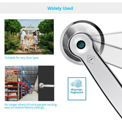 Indoor zinc alloy fingerprint handle lock