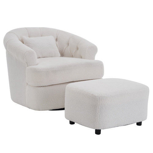 Swivel Chair With Ottoman