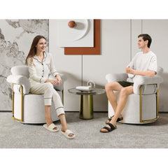 360 Degree Barrel Swivel Accent Sofa Chair