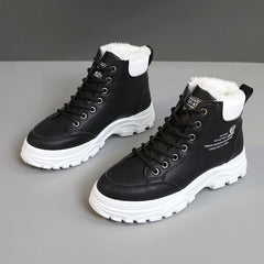 High-top Women's Shoes Cotton-padded Shoes With Velvet Warm