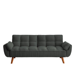 Newly Designed Linen Sofa Furniture With Adjustable Backrest Dark Gray